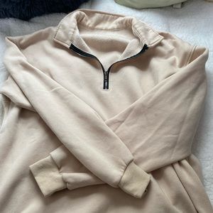Beige Quarter Zip